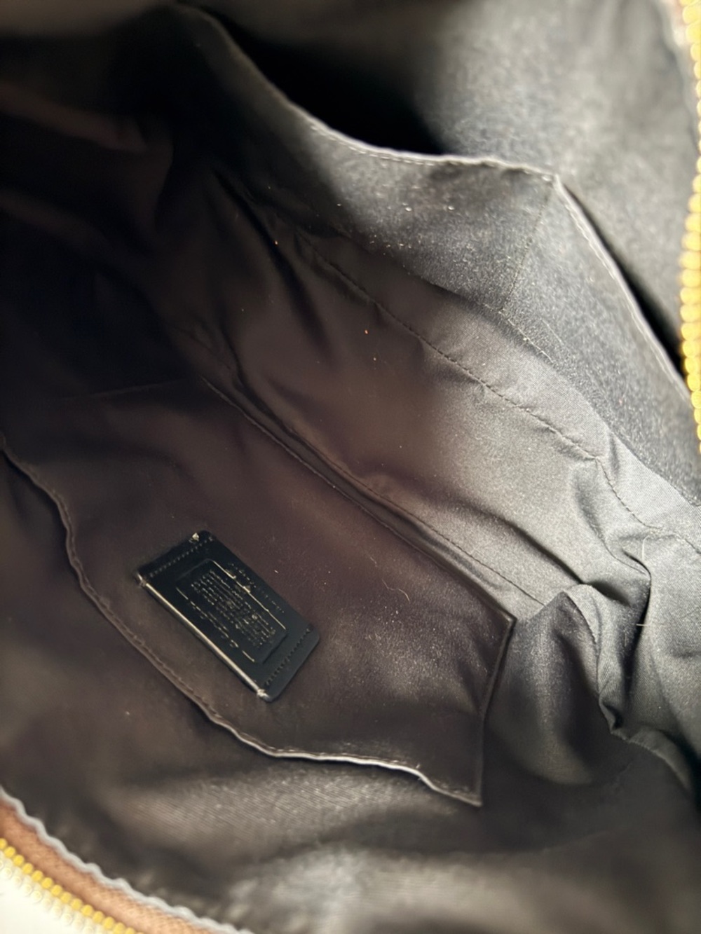 Coach Brown/Black Signature Canvas Hobo Shoulder Bag - Picture 14 of 15
